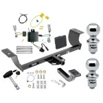 Reese Trailer Tow Hitch For 15-23 Dodge Challenger Exc w/Quad Tip Exhaust Deluxe Package Wiring 2" and 1-7/8" Ball and Lock