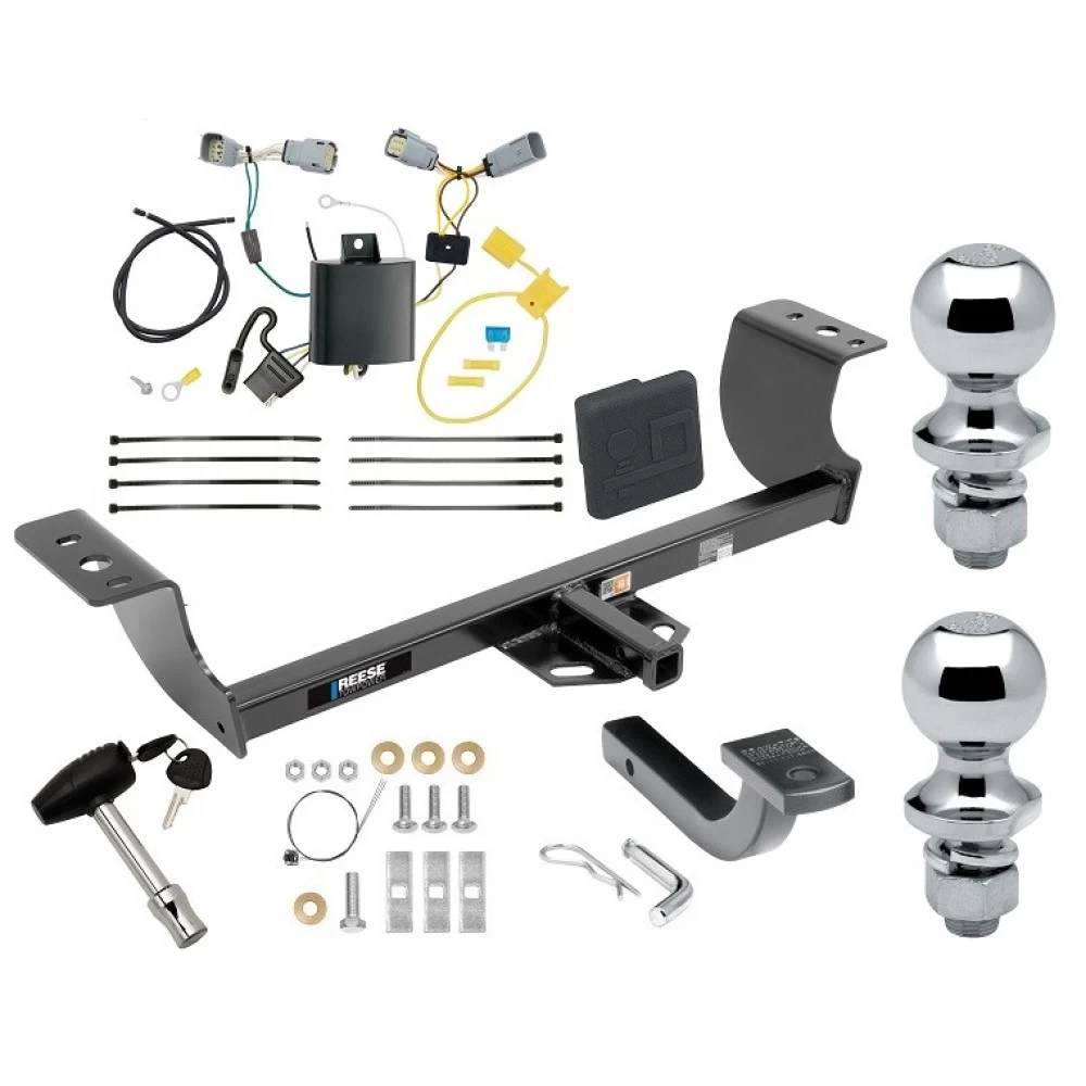 Reese Trailer Tow Hitch For 15-23 Chrysler 300 All Models Deluxe Package Wiring 2" and 1-7/8" Ball and Lock