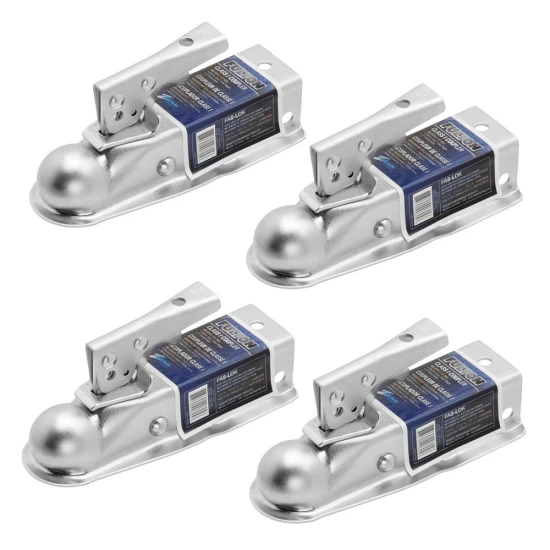 Fulton 2K Fas-Lok Straight Trailer Coupler for 2" Channel and 1-7/8" Ball, Bolt-On Zinc Plated