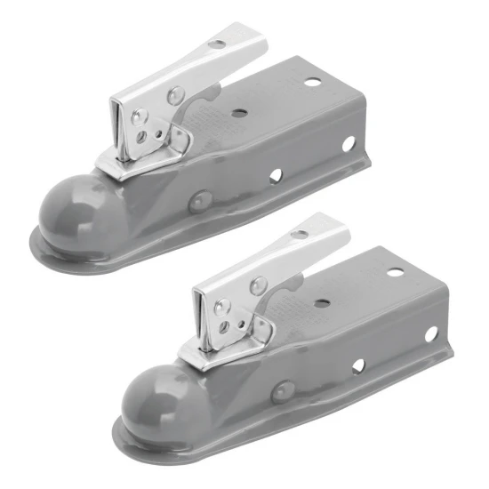 Fulton 2-Pack 2K Fas-Lok Straight Trailer Couplers 2" Channel 1-7/8" Ball Bolt-On