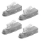 Fulton 2K Fas-Lok Straight Trailer Coupler 1-7/8" Ball for 2" Channel, 4-Pack
