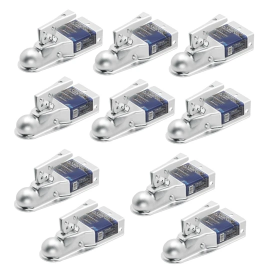 Fulton 10x 2K Fas-Lok Straight Trailer Couplers for 3" Channel with 1-7/8" Ball Zinc
