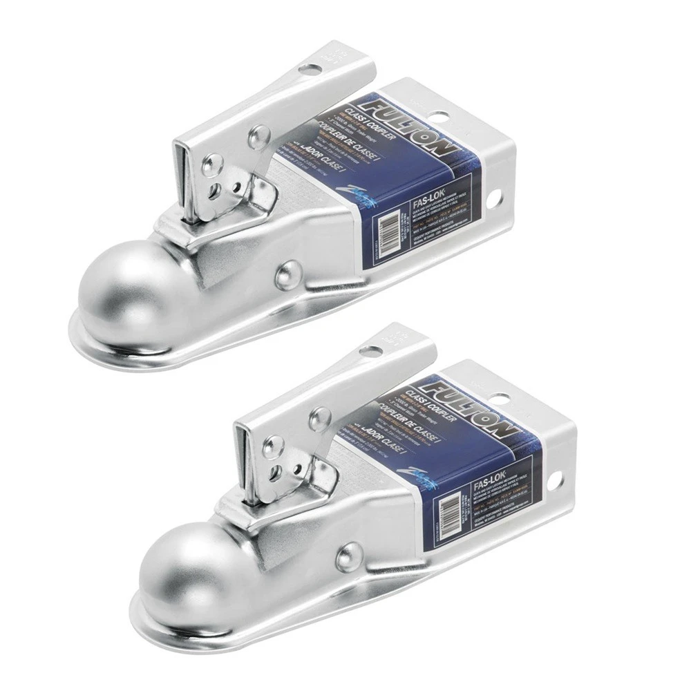 Fulton 2K Fas-Lok Straight Trailer Coupler for 1-7/8" Ball and 3" Channel Zinc Plated