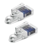 Fulton 2K Fas-Lok Straight Trailer Coupler for 1-7/8" Ball and 3" Channel Zinc Plated