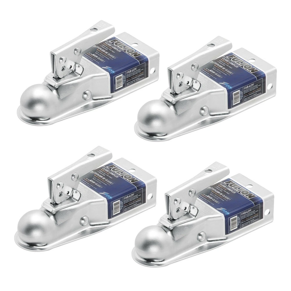Fulton Fas-Lok 2K Straight Trailer Coupler 1-7/8" Ball 3" Channel Zinc-Plated 4-Pack