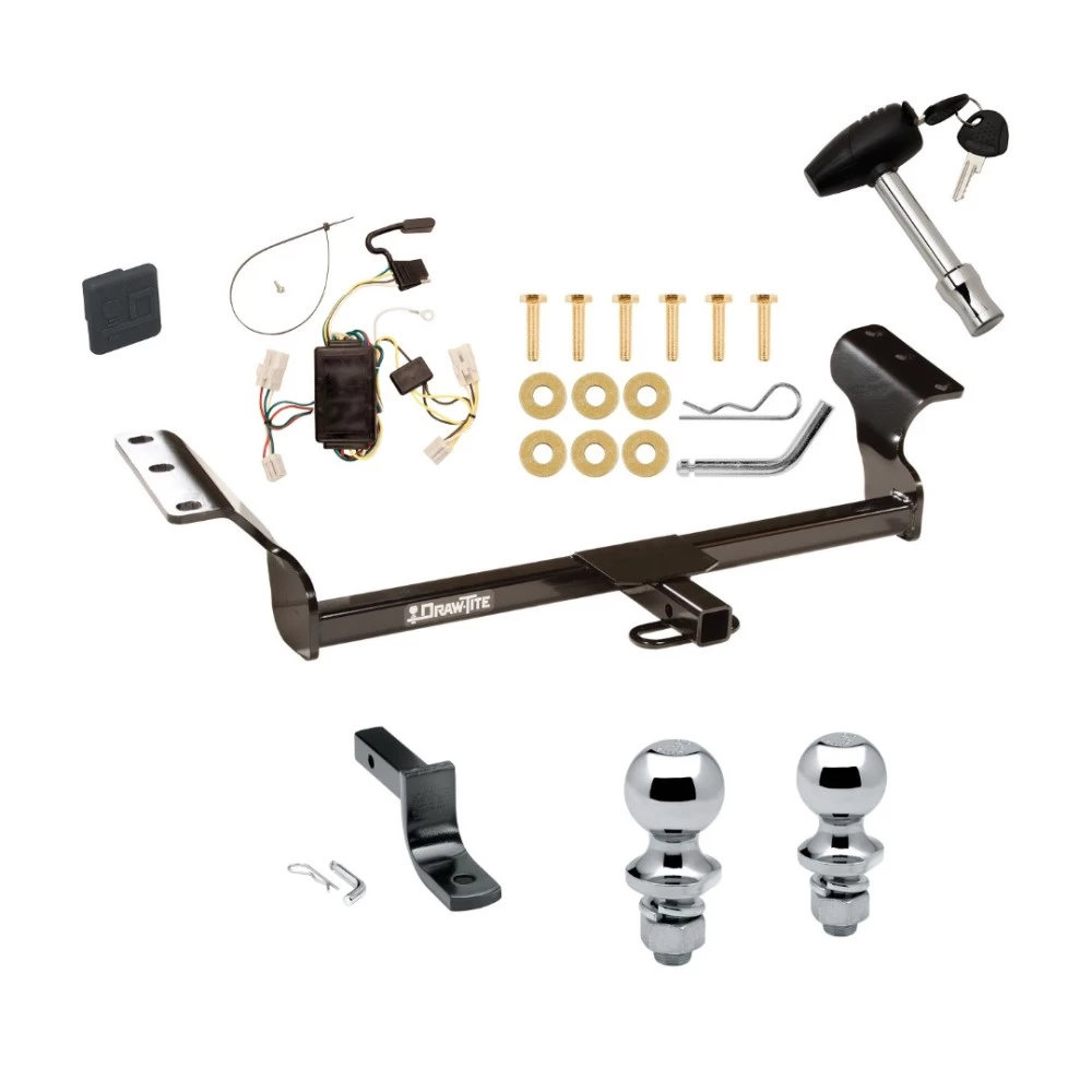 Reese Trailer Tow Hitch For 03-08 Toyota Matrix Deluxe Package Wiring 2" and 1-7/8" Ball and Lock