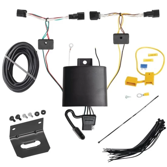 Trailer Wiring Harness Kit and Bracket For 2023 2024 Hyundai Palisade 4-Flat Harness Plug & Play