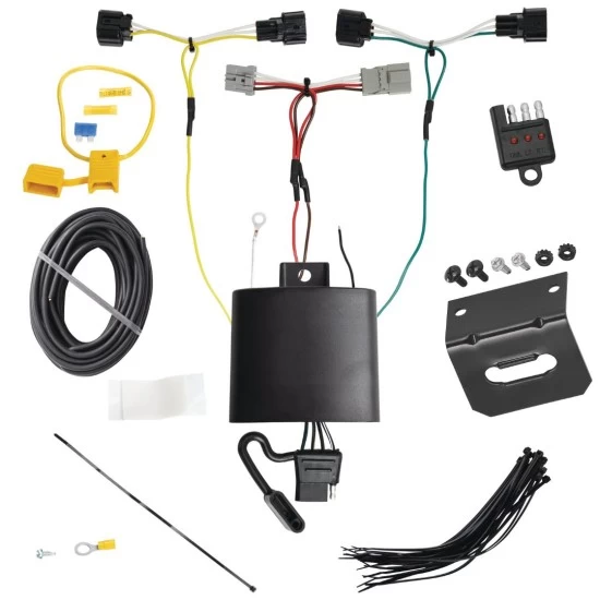 Trailer Wiring and Bracket w/ Light Tester For 18-21 Hyundai Kona Plug & Play 4-Flat Harness