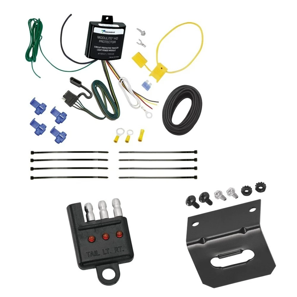 Plug and Play T-One Wiring Harness Connector 4-Flat Mounting Bracket 4-Flat Car End Tester w/ LED Display 118543 118144 20114 Tekonsha Trailer Wiring and Bracket Light Tester 10-12 Lincoln MKZ Plug Play 4-Flat Harness 10 11 12 2010 2011 2012 Trailer Wiring and Bracket w/ Light Tester For 10-12 Lincoln MKZ All Styles