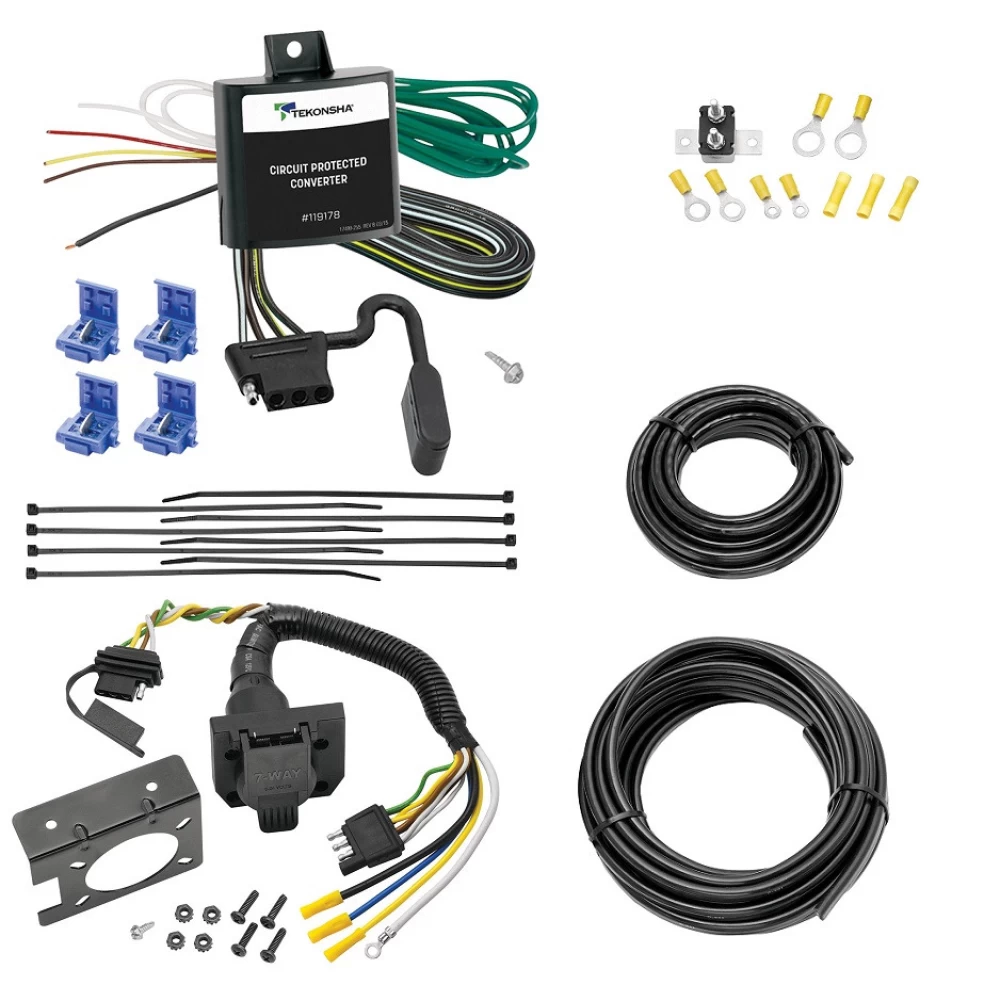 Trailer Hitch 7 Way RV Wiring Kit For 07-10 Scion tC Plug Prong Pin Brake Control Ready