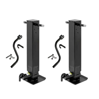 Pro Series 2x 12K Square Trailer Jacks with Spring-Return Drop Legs