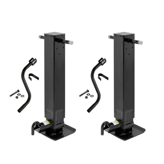 Pro Series 2x 12K Square Trailer Jacks with Spring-Return Drop Legs