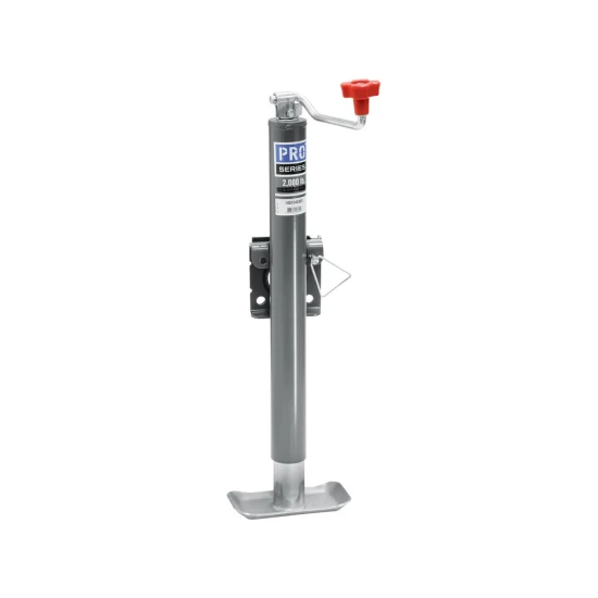 Pro Series 2K Snap-Ring Swivel Trailer Jack – 15 Inch Lift, Topwind, Weld-On