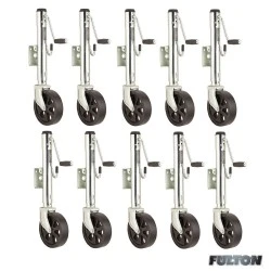 Fulton 10x 1.5K Bolt Thru Swivel Trailer Jack w/ 10" Lift and 8" Caster Wheel