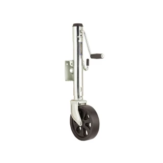 Fulton 1.5K Bolt-Thru Swivel Trailer Jack with 10 Inch Lift and 8 Inch Caster Wheel
