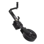 Fulton F2 Boat Trailer Winch Single-Speed 1600 lbs + XLT Tactical Black Trailer Jack Sharkskin Saltwater Tested 1500 lbs Lift Lifetime Warranty + Hardware Bolt-On Side Mount