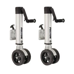 Fulton 2x 1.6K F2 Trailer Jack w/ Dual 7" Wheels Fits 3x3 and 3x4 Frames