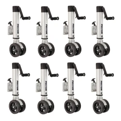 Fulton 8x 1.6K F2 Trailer Jack w/ Dual 7" Wheels Fits 3x3 and 3x4 Frames
