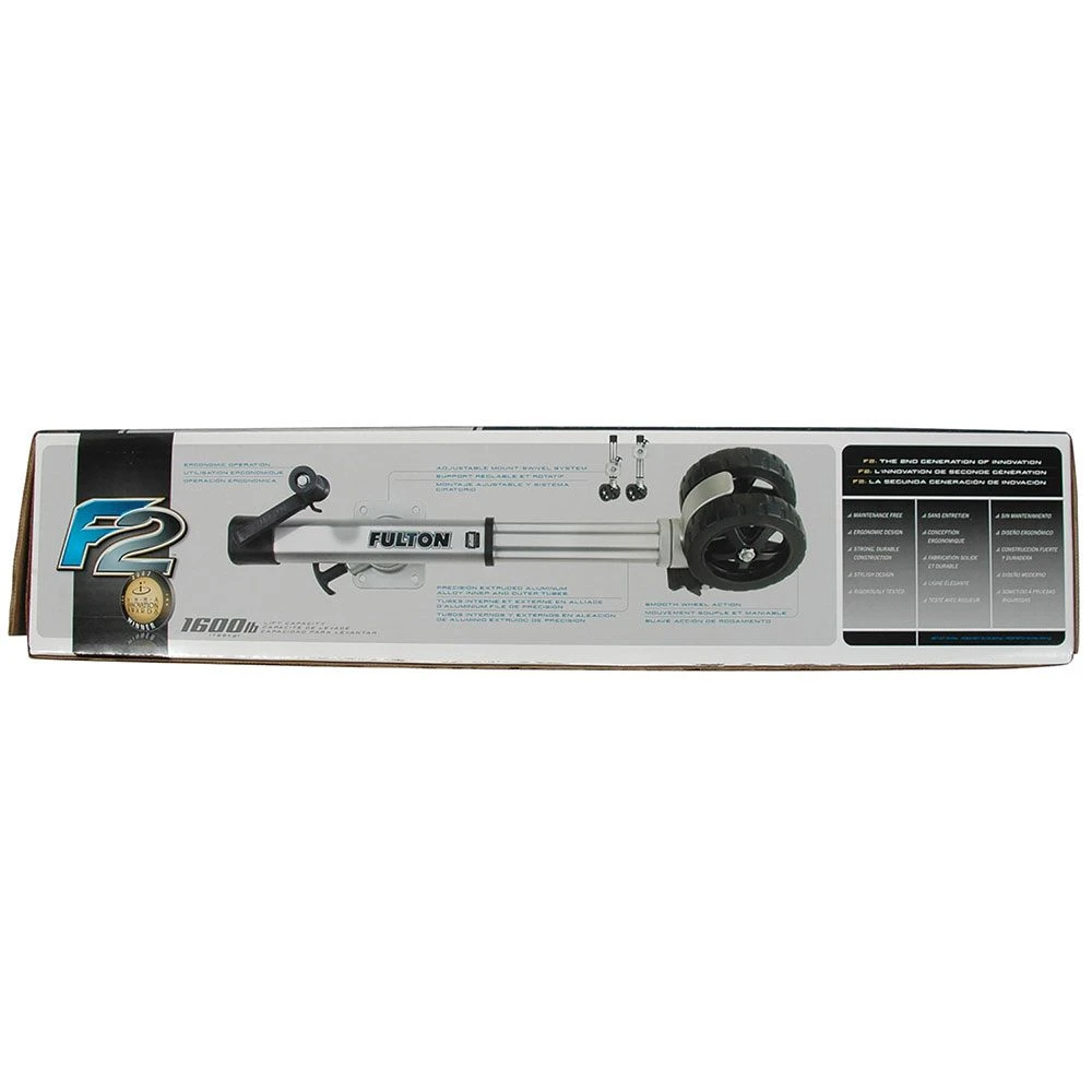 Fulton F2 1.6K Marine Trailer Jack with Dual 7" Wheels – 2-Pack Bolt-On