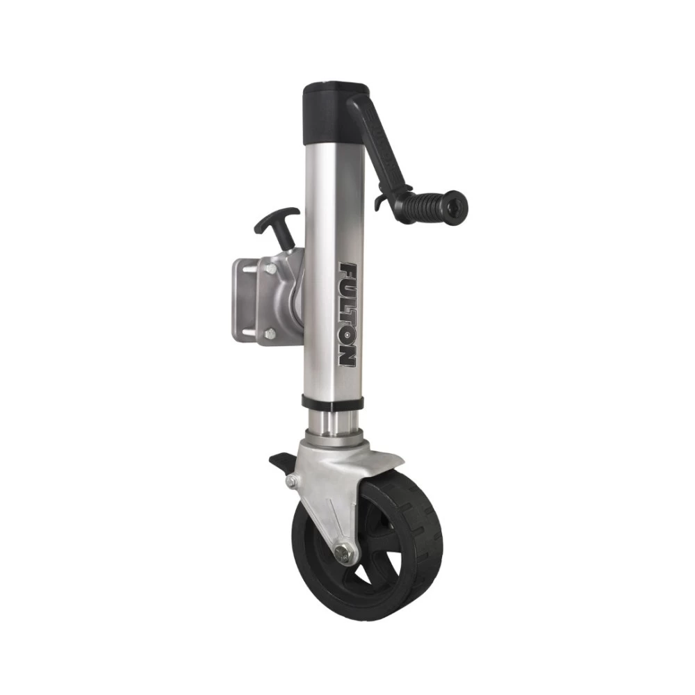 Fulton F2 Boat Trailer Winch Single-Speed 2000 lbs + F2 Trailer Jack 1600 lbs Lifetime Warranty + Hardware Bolt-On Side Mount