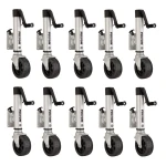 Fulton F2 1.6K Marine Trailer Jack with Single 8" Wheel, Weld-On Mount – 10-Pack