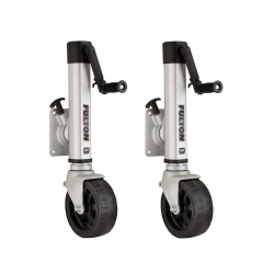 Fulton 2x 1.6K F2 Trailer Jack w/ Single 8" Wide Wheel Fits 3x5 Frames 