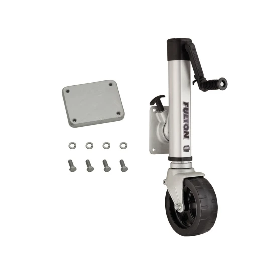 Fulton F2 1.6K Marine Trailer Jack with Single 8" Wheel, Weld-On Mount – 10-Pack