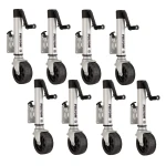 Fulton F2 Marine Trailer Jack 1.6K Weld-On with 8 Inch Wide Wheel – Bundle of 8