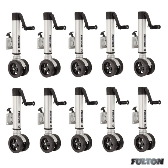 Fulton F2 1,600 lb Marine Trailer Jack with Dual 7 Inch Wheels – 10-Pack Bundle