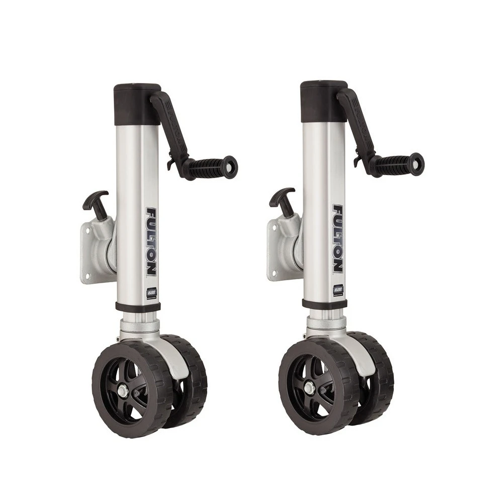 Fulton F2 Dual-Wheel Trailer Jack Bundle for 3x3 and 3x4 Frames – 1.6K Capacity