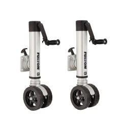 Fulton 2x 1.6K F2 Trailer Jack w/ Dual 7" Wheels Fits 3x3 and 3x4 Frames