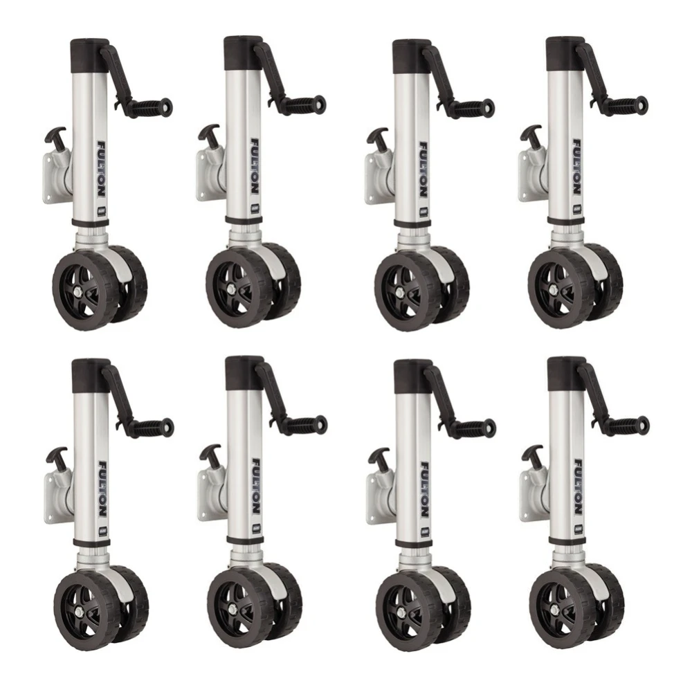 Fulton 1.6K F2 Trailer Jack with Dual 7" Wheels for Marine Trailers – 8-Pack
