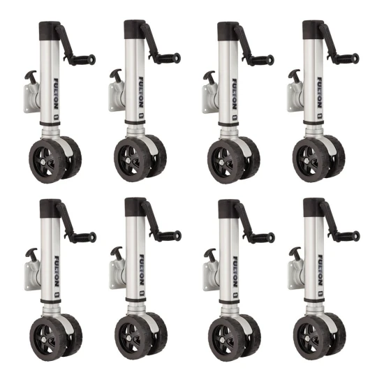 Fulton 1.6K F2 Trailer Jack with Dual 7" Wheels for Marine Trailers – 8-Pack