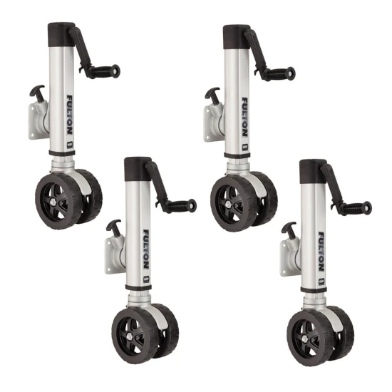 Fulton F2 1.6K Marine Trailer Jack with Dual Wheels Bolt-On for 3x5 Frame