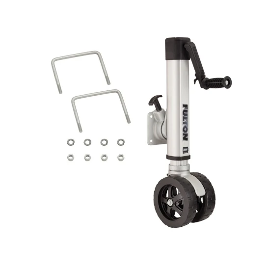 Fulton 1.6K F2 Trailer Jacks with Dual 7" Wheels and Bolt-On Mount – 8-Pack