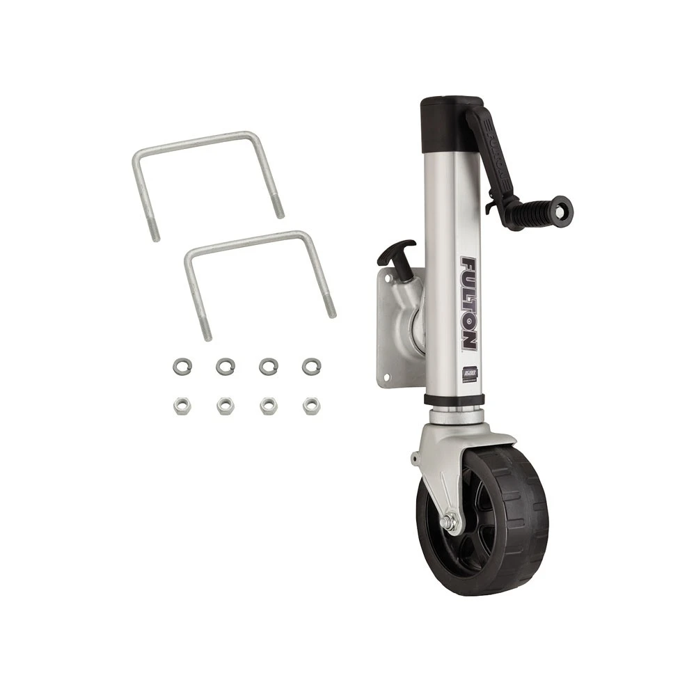 Fulton F2 1.6K Trailer Jacks with 8 Inch Wheel Bolt-On for 4x5 Frames
