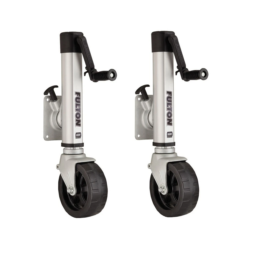 Fulton F2 1.6K Trailer Jacks with 8 Inch Wheel Bolt-On for 4x5 Frames