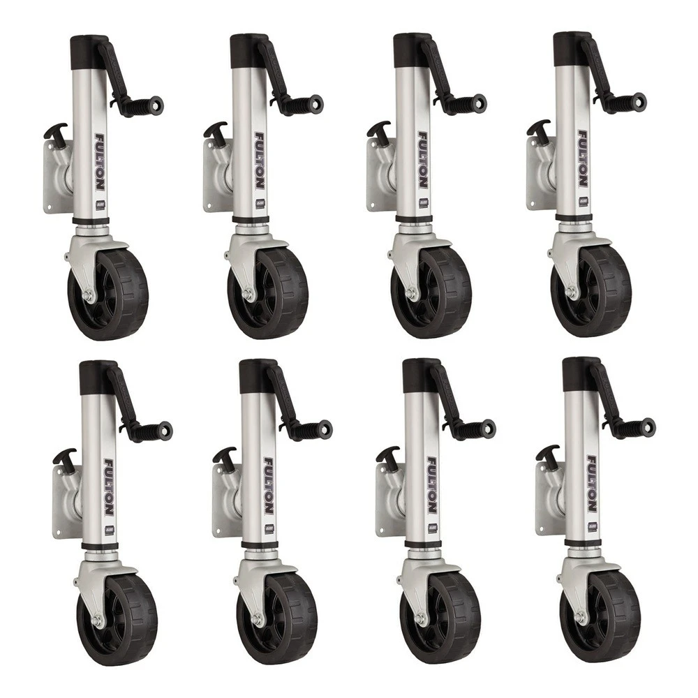 Fulton F2 1.6K Marine Trailer Jack Bundle with 8-Inch Wheel – Bolt-On, 8 Pack