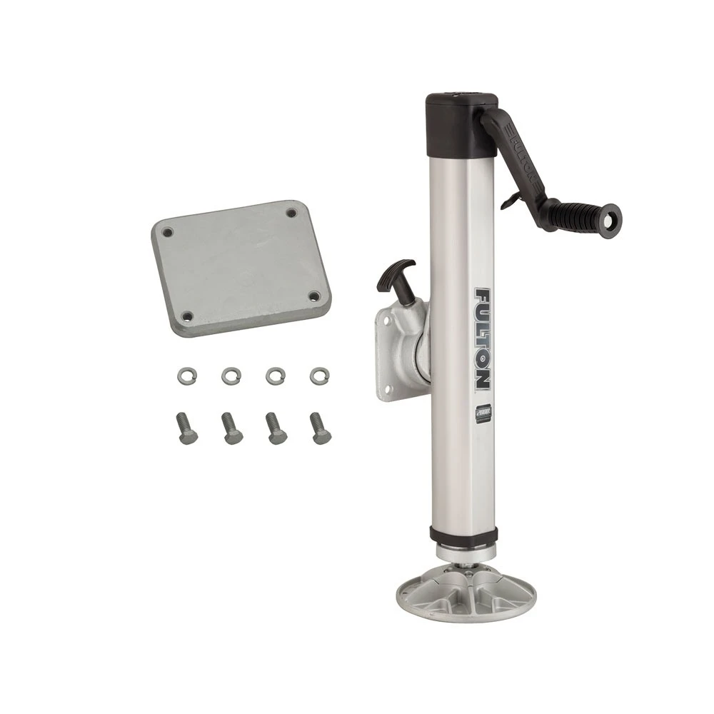Fulton 2K F2 Swivel Trailer Jack with Pivoting Footplate – Weld-On for 5" Frames