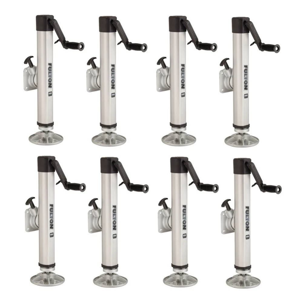 Fulton 2K F2 Trailer Jack 8-Pack with Sidewind Handle and Pivot Footplate for 5" Frames