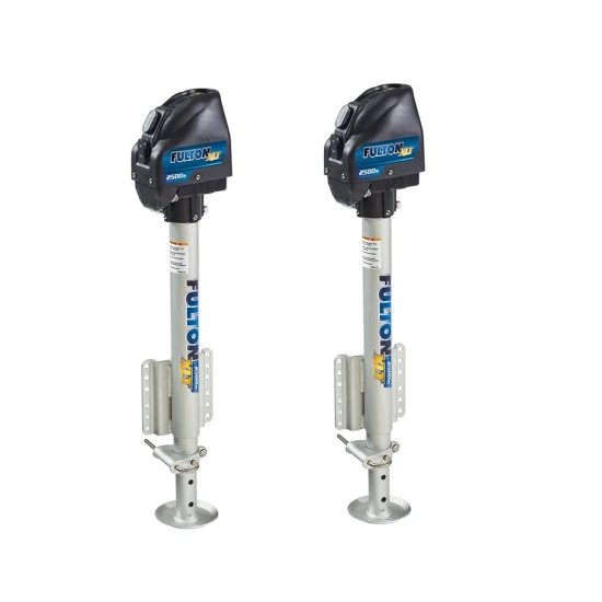 Fulton 2.5K XLT Electric Boat Trailer Jacks with Drop Leg – 22 Inch Travel