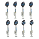 Fulton 2.5K Electric Boat Trailer Jack Bundle – 8-Pack with Drop Leg and 22" Travel
