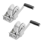 Fulton 900 lb trailer winch bundle with manual handle for strap or rope