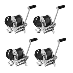 Fulton 4x 900 lb Trailer Winch w/ 12 ft Strap and 7" Handle