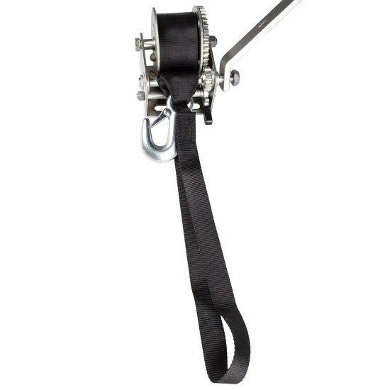 10-Pack Fulton 900 lb Single‑Speed Marine Trailer Winch with 12 ft Strap and 6 in Handle