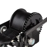 Fulton 8-pack 900 lb single-speed trailer winches, 15 ft strap, 7 in handle, black