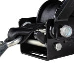 Fulton 8-pack 900 lb single-speed trailer winches, 15 ft strap, 7 in handle, black