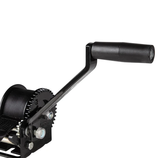 Fulton 8-pack 900 lb single-speed trailer winches, 15 ft strap, 7 in handle, black