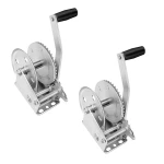 Fulton 1.1K trailer winch bundle with 7-inch handle, no strap, zinc finish