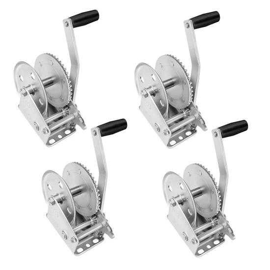 Fulton 1,100 lb Trailer Winch with 7 Inch Handle – 4-Pack, No Strap